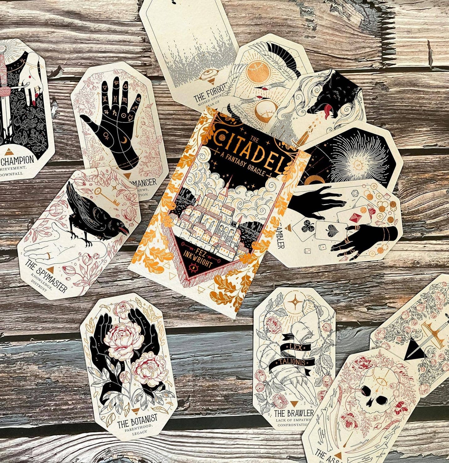 The Citadel Fantasy Oracle Deck - 60 Card RPG Oracle Set by Fez Inkwright with Guidebook