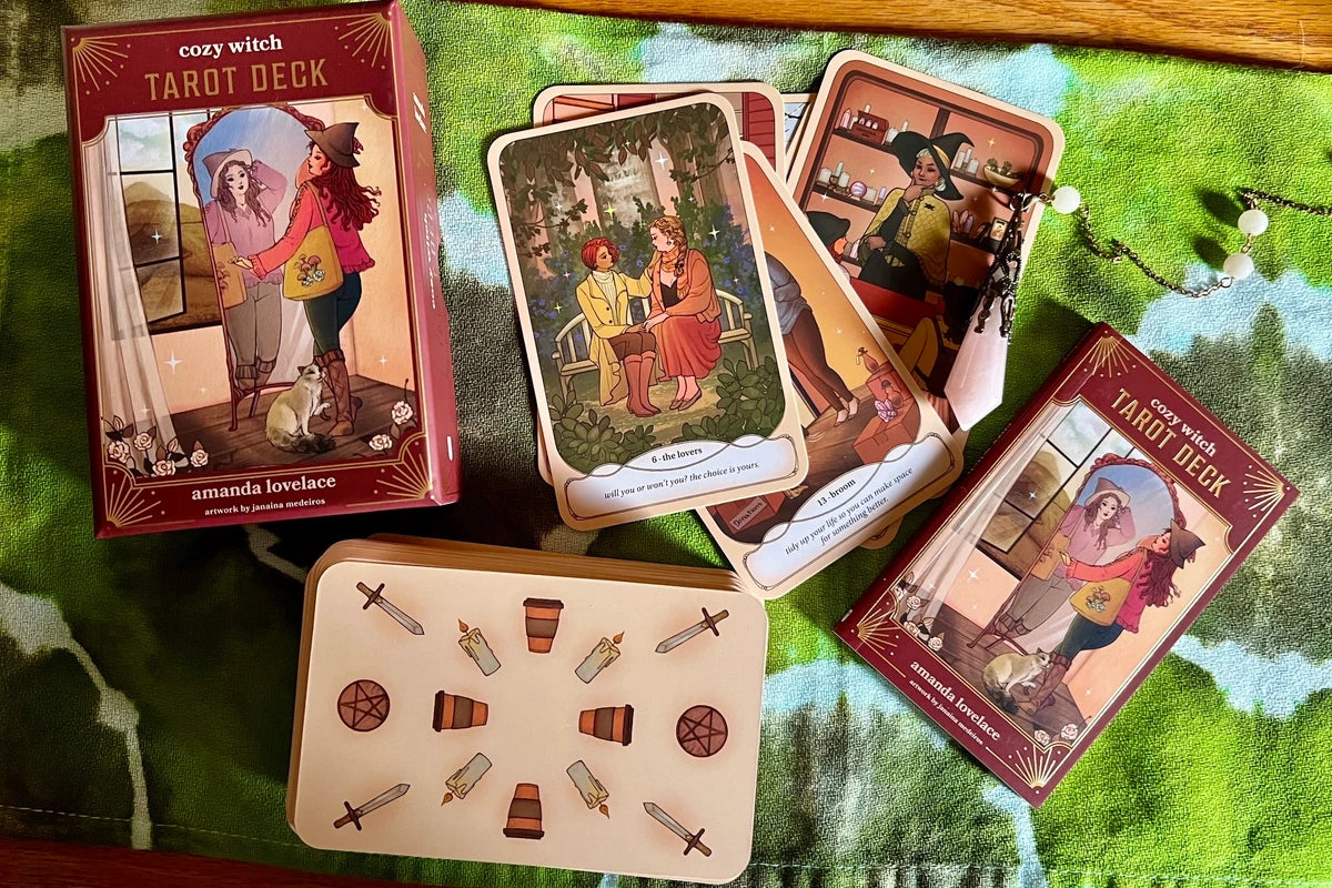 Cozy Witch Tarot Deck by Amanda Lovelace - 78 Card Tarot Set with Guidebook
